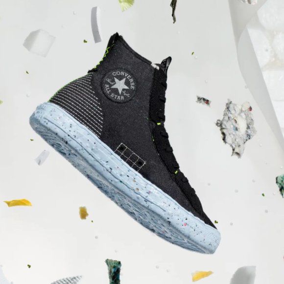 WORN Converse Chuck Taylor All-Star Crater Black sz. 6 (W) - Picture 1 of 8